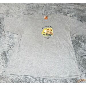 Pirana Joe Captain Joes Aruba Pirate Ship Graphic T-Shirt Gray XL